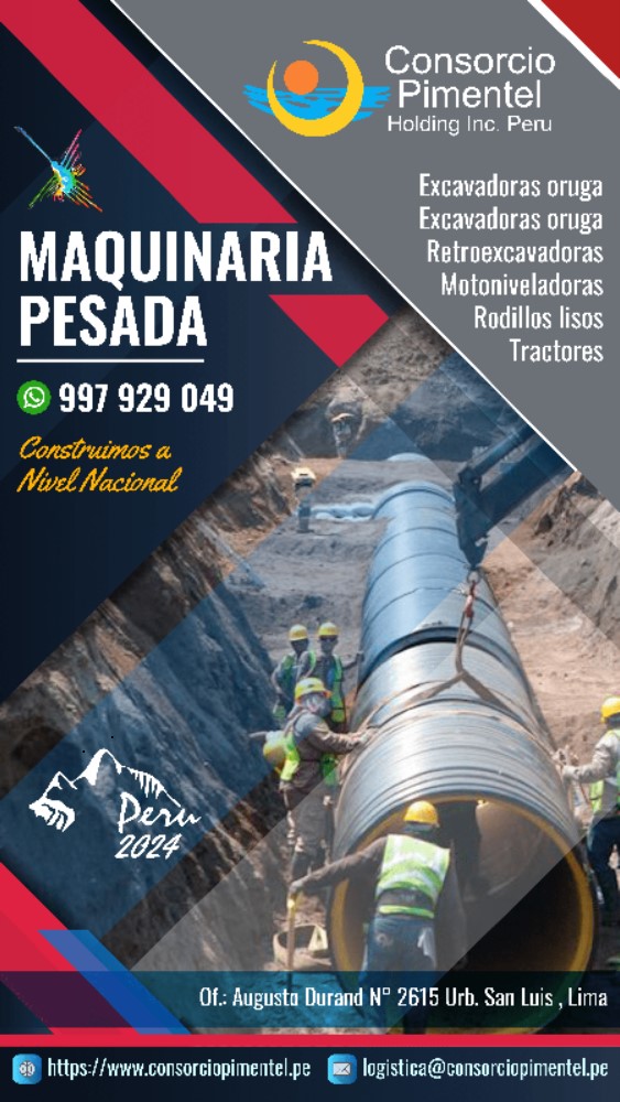 Obras de Saneamiento en Perú – Ejecución de Obras 2025 Maquinaria Pesada