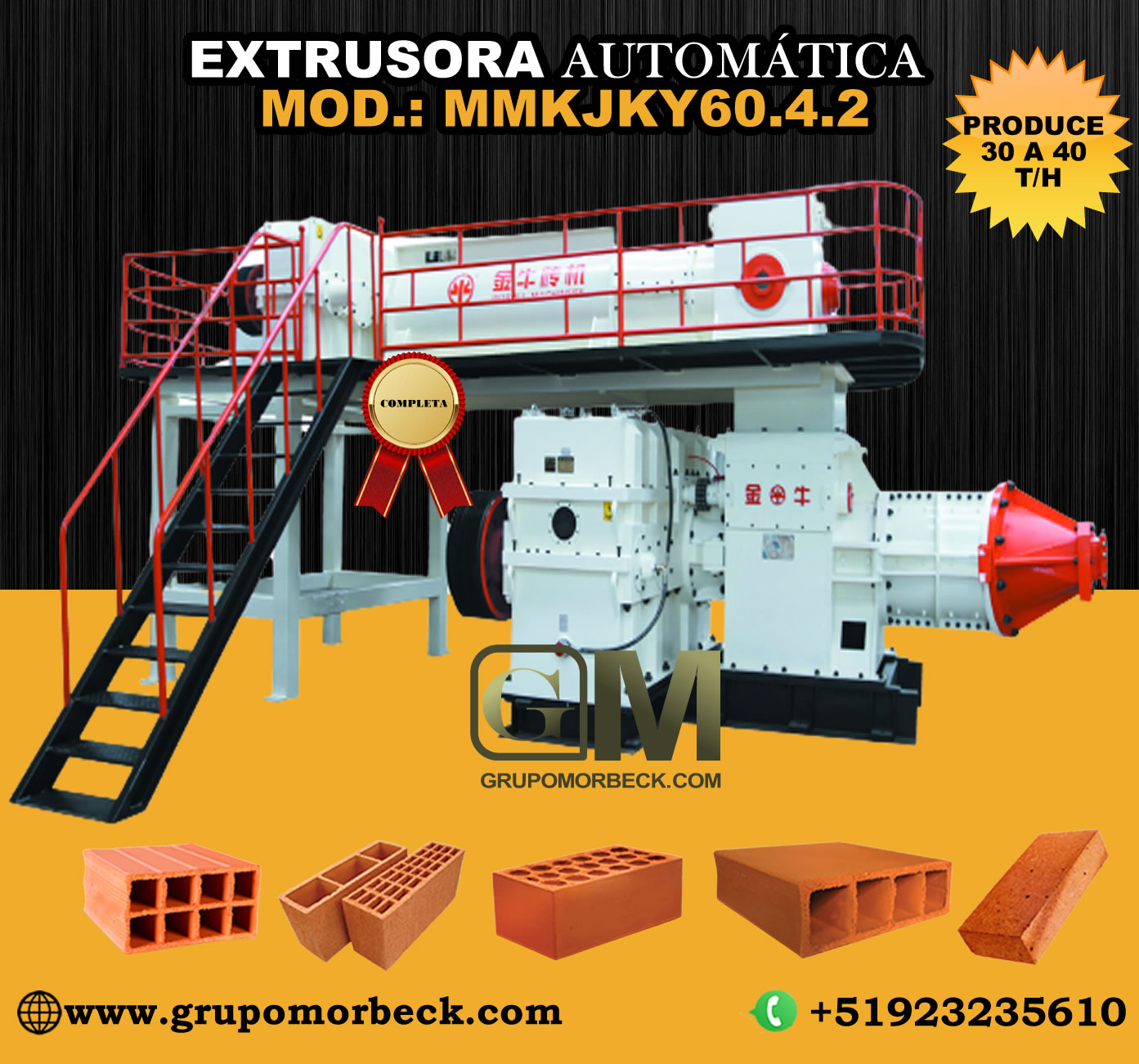 EXTRUSORA FABRICAR LADRILLOS DE ARCILLA