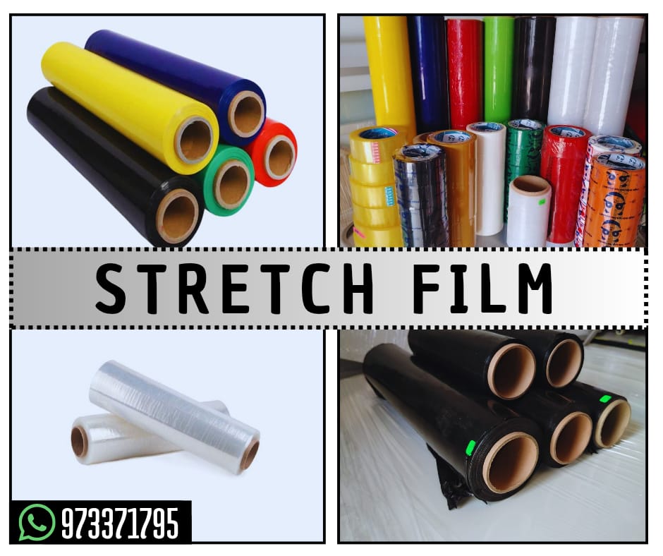 stretch film tranparente , stretch fil de colores