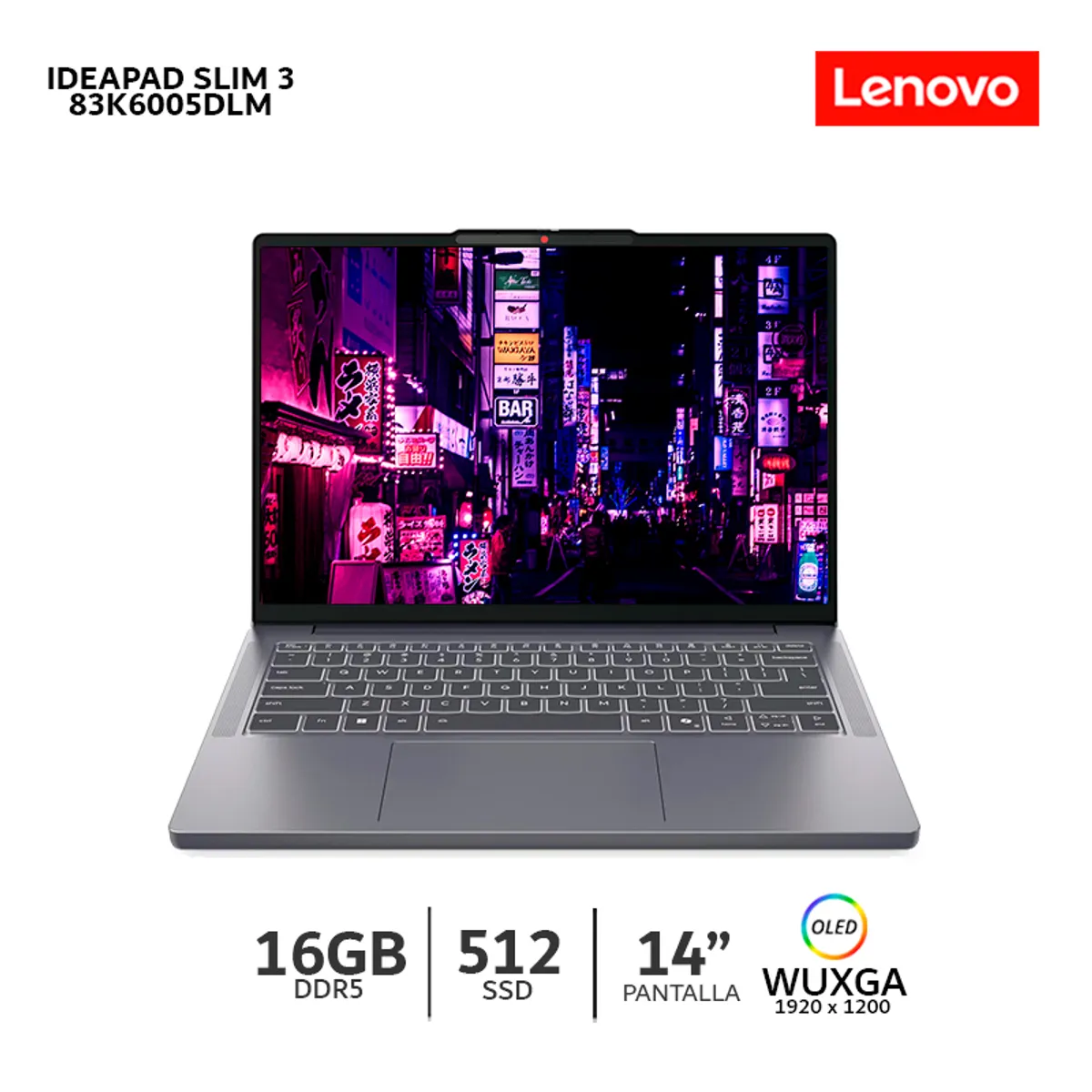 Laptop Lenovo IdeaPad Slim3 14ARP10 AMDR7-7735HS 16Gb Ram 512Gb SSD Pantall 14
