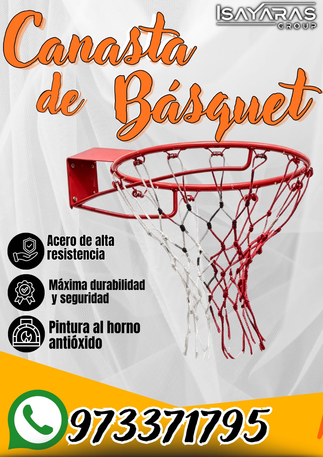 AROS DE BASQUET MEDIDAS OFICIALES- ISAYARAS GROUP