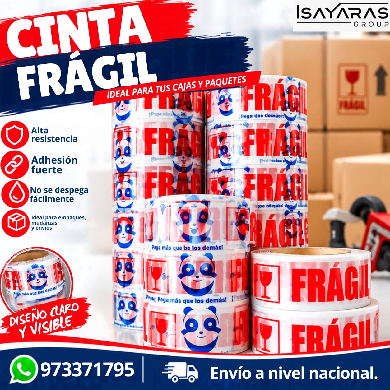 CINTA FRÁGIL PANDA — Protege lo que más importa!